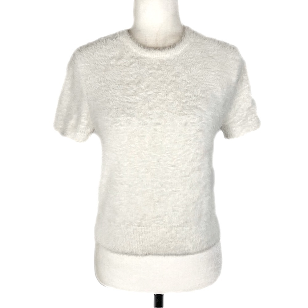 Twik ecru fuzzy sweater